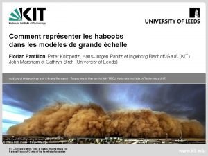 Comment reprsenter les haboobs dans les modles de