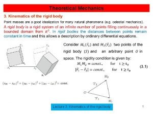 Theoretical mechanics