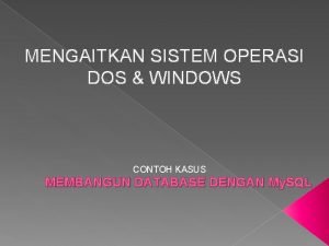 Contoh sistem operasi dos