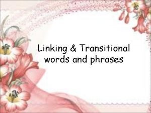 Linking words of sequence