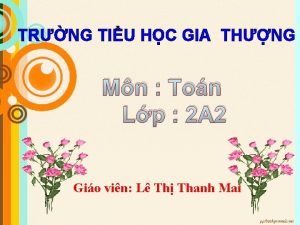 TRNG TIU HC GIA THNG Mn Ton Lp