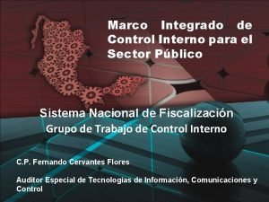 Marco integrado de control interno para el sector público