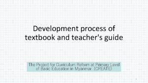 Textbook development
