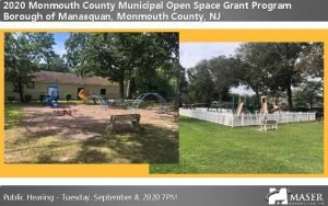 2020 Monmouth County Municipal Open Space Grant Program