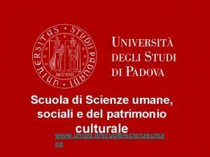 Scuola di Scienze umane sociali e del patrimonio