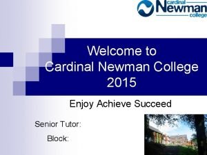 Cardinal newman college timetable