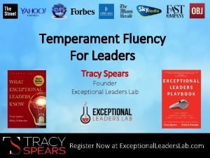 Temperament Fluency For Leaders Tracy Spears Founder Exceptional