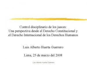 Control disciplinario de los jueces Una perspectiva desde