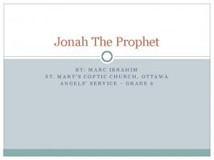 Jonah marc Jonah marc
