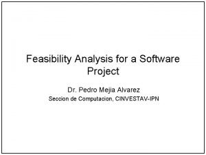 Feasibility study software