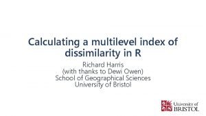 Index of dissimilarity
