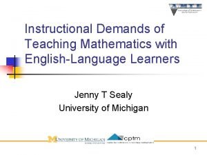 Instructional Demands of Teaching Mathematics with EnglishLanguage Learners