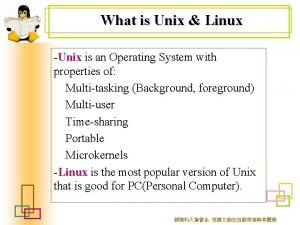 What is unix