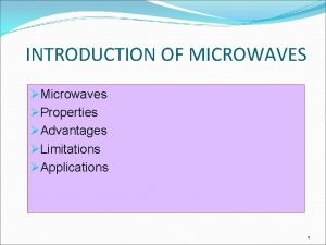 Introduction to microwaves