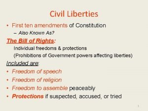 Civil liberties in the constitution