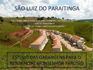 SO LUIZ DO PARAITINGA PROGRAMA UNESP PARA O