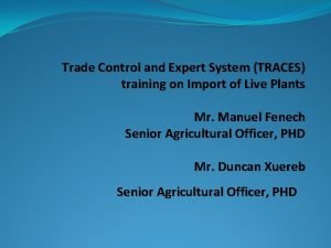 Trade control and expert system