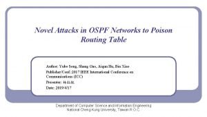 Ospf attack