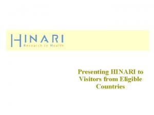 Hinari group a countries