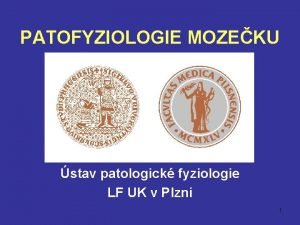 PATOFYZIOLOGIE MOZEKU stav patologick fyziologie LF UK v