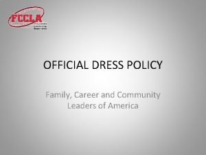 Fccla official dress