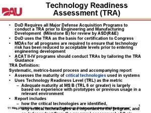 Technology readiness assessment template