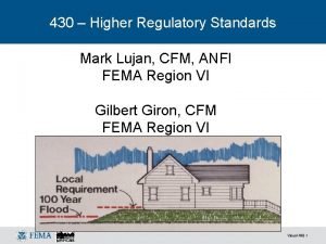 430 Higher Regulatory Standards Mark Lujan CFM ANFI