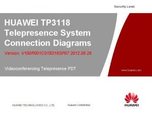 Security Level HUAWEI TP 3118 Telepresence System Connection
