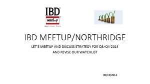 Ibd meetup