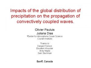 Global distribution of precipitation