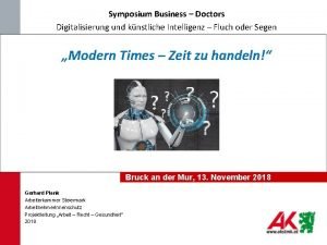 Symposium Business Doctors Digitalisierung und knstliche Intelligenz Fluch