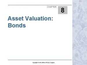 CHAPTER Asset Valuation Bonds Copyright 1999 Addison Wesley