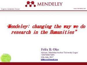 www mendeley com Organize Collaborate Discover Mendeley changing