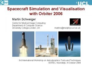 Spacecraft Simulation and Visualisation with Orbiter 2006 Martin