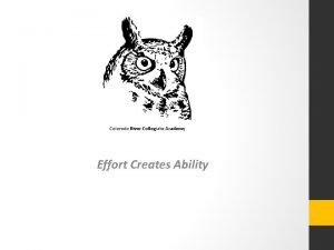 Effort Creates Ability Colorado River Collegiate Academy CRCA