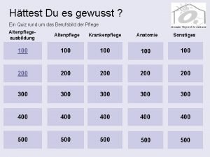 Altenpflege quiz