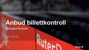 Billettkontroll ruter