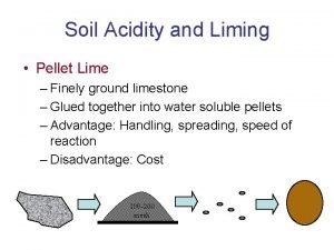 Soil Acidity and Liming Pellet Lime Finely ground