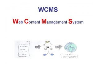 WCMS Web Content Management System WCMS concept Web