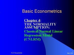 Gujarati basic econometrics lecture notes ppt