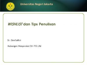Contoh wishlist berita Contoh wishlist berita