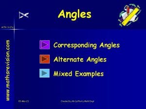 Angles www mathsrevision com MTH 3 17 a