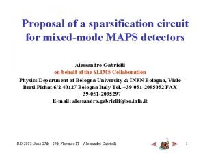 Proposal of a sparsification circuit for mixedmode MAPS
