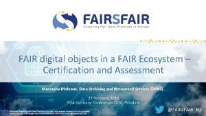 Fair digital objects