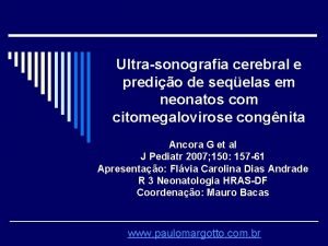 Ultrasonografia cerebral e predio de seqelas em neonatos