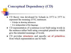 Conceptual dependency theory