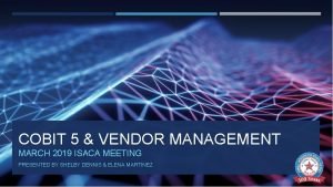 Isaca vendor management