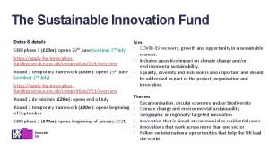 Innovation fund