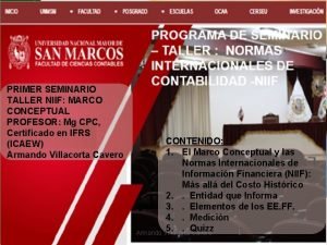 Marco conceptual para la información financiera Marco conceptual para la información financiera