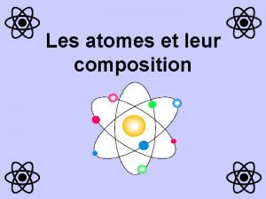 Les atomes et leur composition Atome Un atome